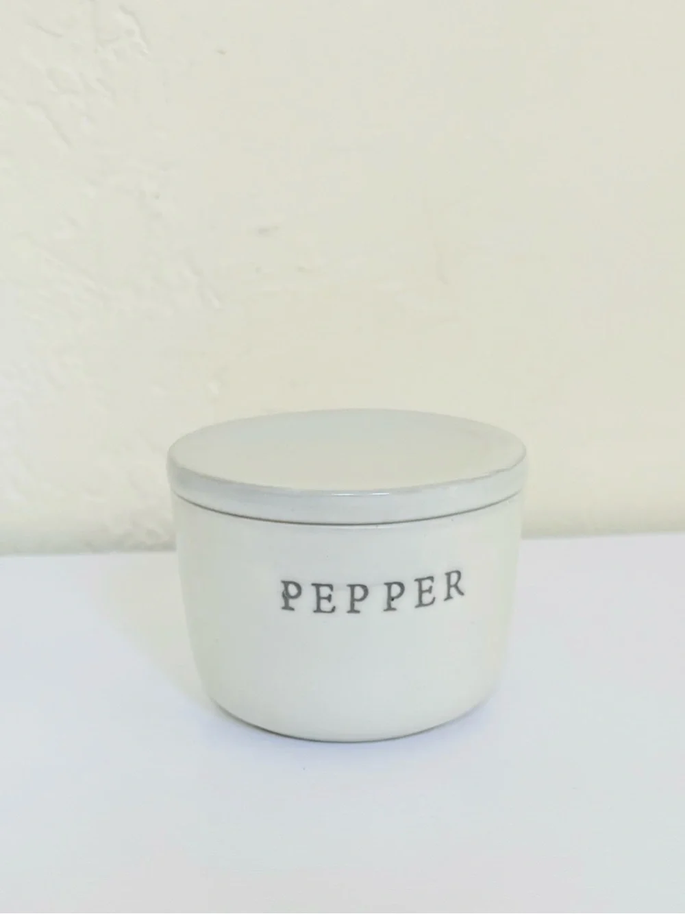 Hearth & Hand with Magnolia Salt and Pepper Lidded Cellars Stoneware Set of Two